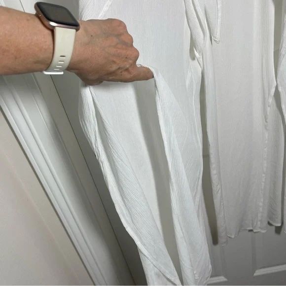 NWT Kona Sol Pull-On Beach Coverup Split-Leg Front-Tie Pants Semi-Sheer Gauze - Picture 4 of 13